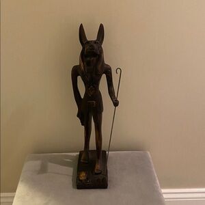 Elegant Brown Anubis Statue